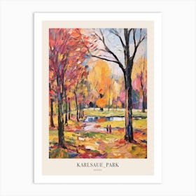 Autumn City Park Painting Karlsaue Park Kassel 1 Poster Art Print