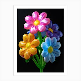 Bright Inflatable Flowers Asters 5 Art Print