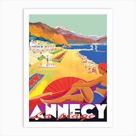 Annecy Lake, France Art Print