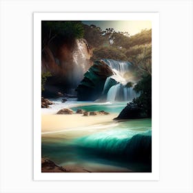 Waterfall Beach, Australia Realistic Photograph (3) Art Print