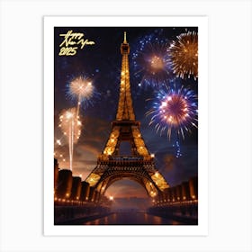 New Year'S Eiffel Tower, 2025 Art Print