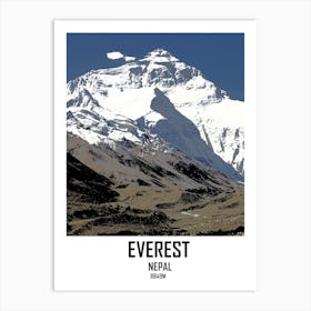 Everest, Mountain, Mount Everest, Himalayas, Nature, Art, Wall Print Art Print