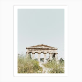 Ancient Temple Of Segesta In Sicily In Italy Art Print