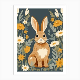 Baby Animal Illustration  Hare 4 Art Print