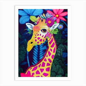 Colorful Giraffe Art Print