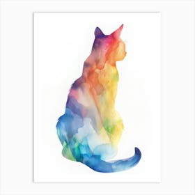 Rainbow Cat Art Print