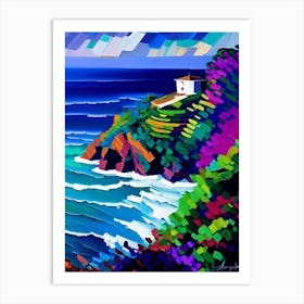 Uluwatu Indonesia Colourful Painting Tropical Destination Art Print