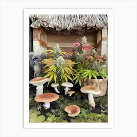 Mushroom Garden 1 Art Print