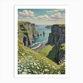 Irish Cliffs Art Print