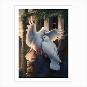 Doves In Love 1 Art Print