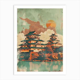 Kanazawa Castle Japan Mid Century Modern 3 Art Print