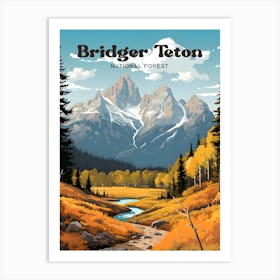 Bridger Teton National Forest Wyoming Camping Travel Art Art Print