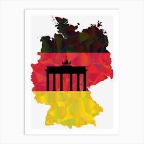 Republic Germany Deutschland Map Art Print