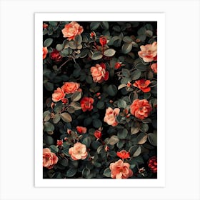 Roses Wallpaper 1 Art Print