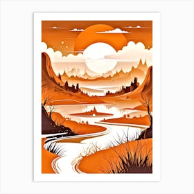 Desert Landscape Art Print