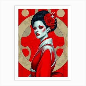 Geisha Illustration Art Print