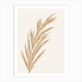 Neutral Pampas Grass Art Print