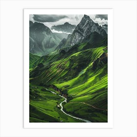 Green Valley In Vietnam Art Print