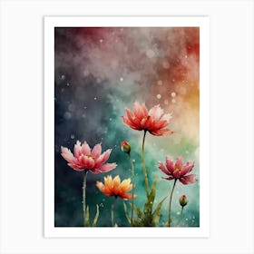 Flowers In The Rain 1 Art Print