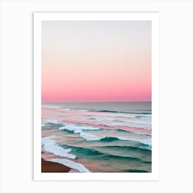 Bateau Bay Beach, Australia Pink Photography 2 Art Print
