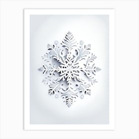 Nature, Snowflakes, Marker Art 3 Art Print