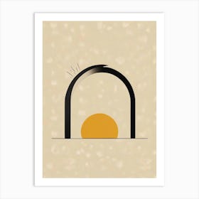 Arches Set Mustard Yellow Dot Sun Art Print (4) Art Print