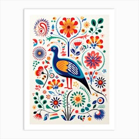 Scandinavian Bird Illustration Kiwi 1 Art Print