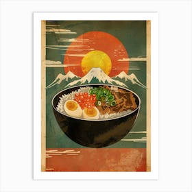 Donburi Japanese Dish Mid Century Modern Art Print