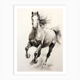 A Horse Painting In The Style Of Alla Prima 2 Art Print