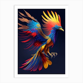 Archaeopteryx Primary Colours Dinosaur Art Print