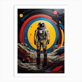 Astronaut In Space 5 Art Print