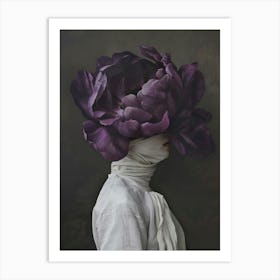 2024 May Poster Purple Fl Girl Portrait Art Print