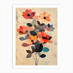 Abstract Flowers 25 Art Print