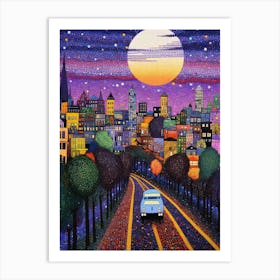 Vancouver Washington Pointillism 10 Art Print