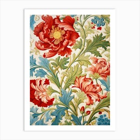 Floral Wallpaper 338 Art Print