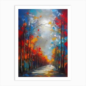 Autumn Walk Art Print