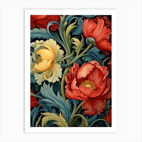 Floral Wallpaper 29 Art Print