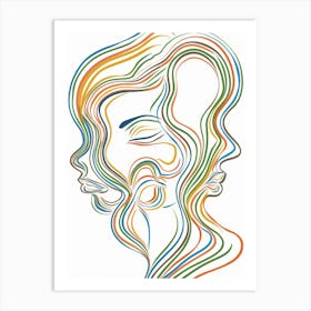 Abstract Women Portrait Series 2 Art Print