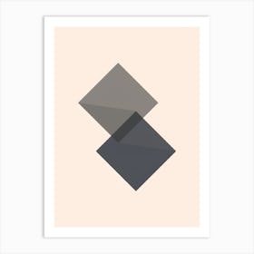 Grey Squares Art Print