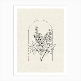 Larkspur Flower Art Print