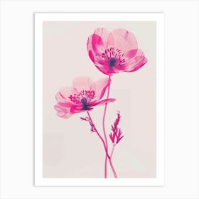 Hot Pink Anemone Art Print