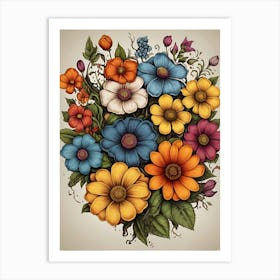 Bouquet Of Flowers 4 Art Print