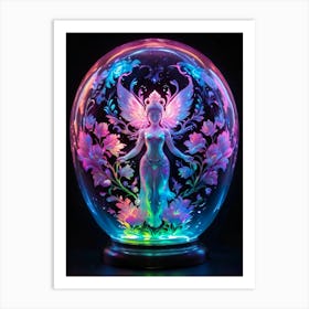 Fairy In A Glass Ball Art Print
