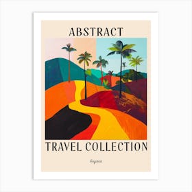 Abstract Travel Collection Poster Guyana 1 Art Print