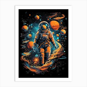 Astronaut In Space 13 Art Print