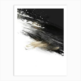 Abstract Black And White Painting 17 Art Print