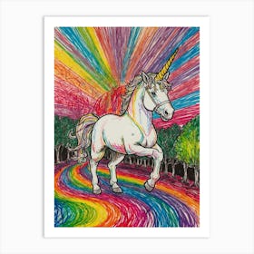 Rainbow Unicorn 1 Art Print