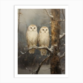 Barn Owls Art Print