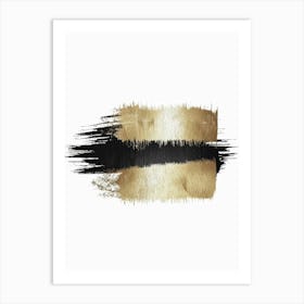 Gold Brush Strokes 4 Art Print