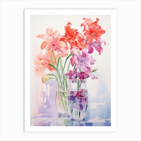 Watercolor Lilies Art Print